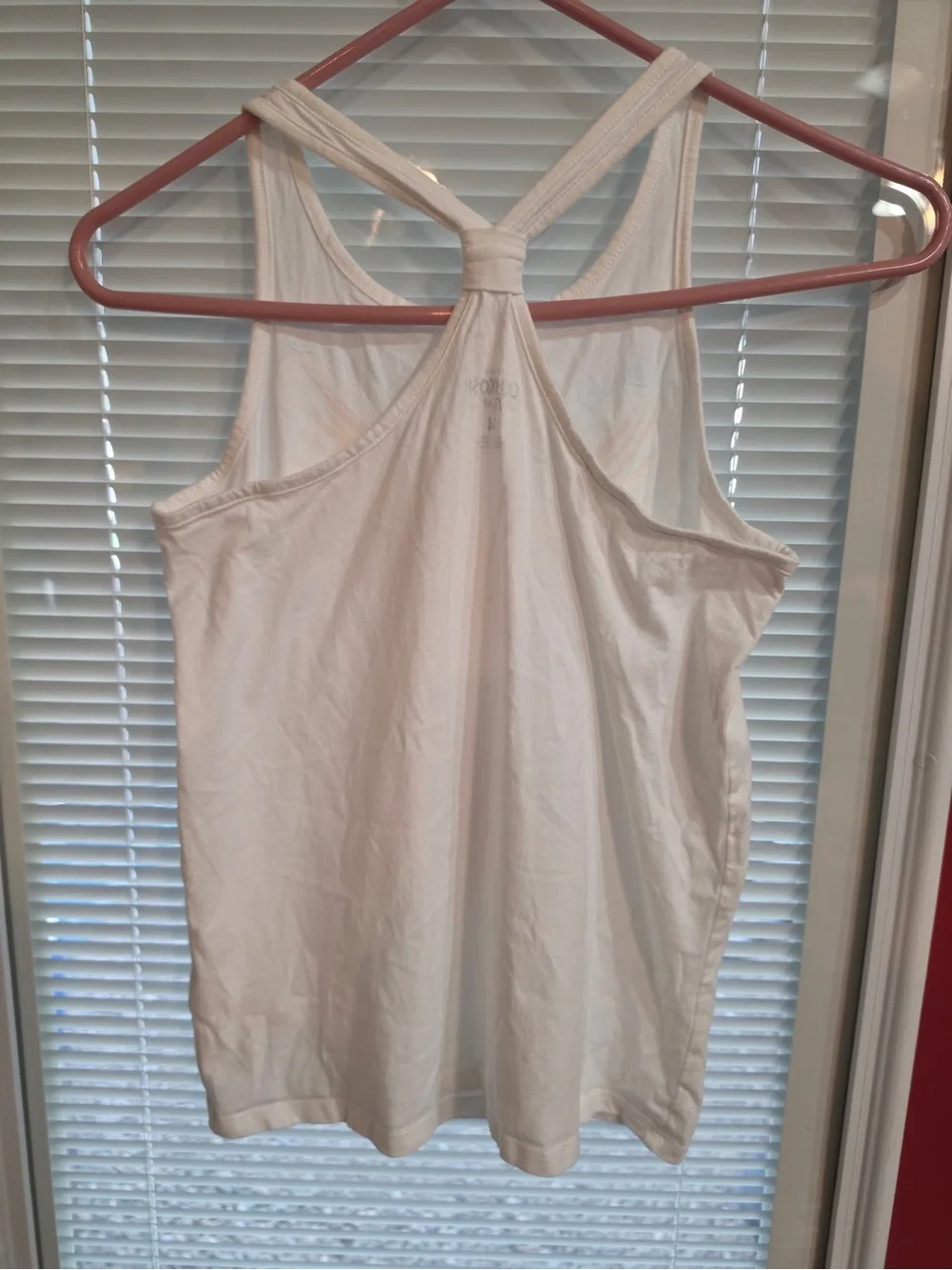 OshKosh B'gosh White Racerback Tank with Sequined Bird Graphic